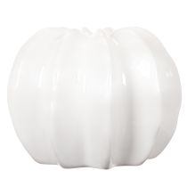 Artículo Jarrón decorativo con forma de calabaza, brillante, decoración otoñal para salón, 19 cm.
