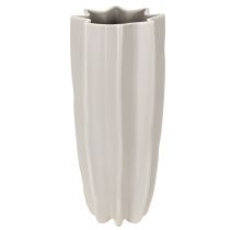 Artículo Jarrón moderno acanalado, jarrón alto decorativo para flores secas, 38 cm.