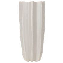 Artículo Jarrón moderno acanalado, jarrón alto decorativo para flores secas, 38 cm.