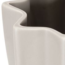 Artículo Jarrón moderno acanalado, jarrón alto decorativo para flores secas, 38 cm.
