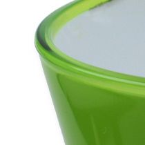 Artículo Jarrón de plástico “Fizzy” verde manzana, 1 ud