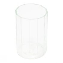 Artículo Portavelas farol de cristal transparente Ø9,5cm H15cm 6ud