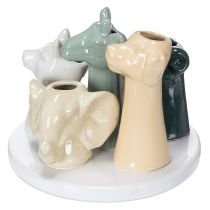 Artículo Figuras decorativas de animales en jarrón, perfectas para un diseño de habitación divertido, 13 cm