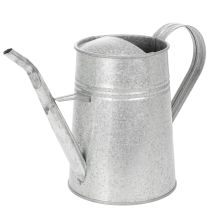 Artículo Regadera decorativa galvanizada, de metal, gris, estilo vintage, 1,7 L, 23 cm de alto, para decoraciones florales y macetas con estilo.