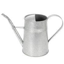 Artículo Regadera decorativa galvanizada, de metal, gris, estilo vintage, 1,7 L, 23 cm de alto, para decoraciones florales y macetas con estilo.