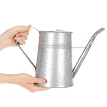 Artículo Regadera decorativa galvanizada, de metal, gris, estilo vintage, 1,7 L, 23 cm de alto, para decoraciones florales y macetas con estilo.