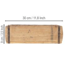 Artículo Macetero de madera vintage con forma de ladrillo, 30 cm.