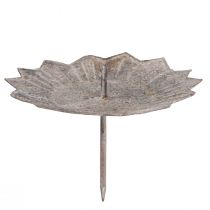 Artículo Portavelas vintage gris para enchufar Ø11cm H8,5cm 4ud