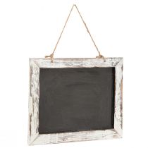Artículo Pizarra colgante vintage negro blanco 30×25cm 2ud