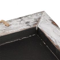 Artículo Pizarra colgante vintage negro blanco 30×25cm 2ud