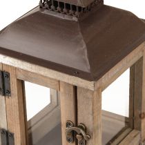 Artículo Farol vintage farol de madera marrón oscuro 15×15cm H26cm