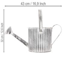 Artículo Maceta vintage de 17 cm de diámetro, regadera decorativa, maceta de metal estilo shabby chic.