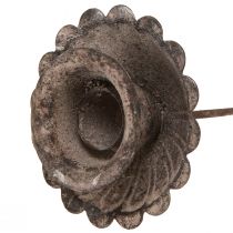 Artículo Portavelas puntiagudo vintage para inserción Ø8,5cm H11,5cm 4ud