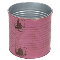 Artículo Macetero decorativo vintage de metal morado para decoración veraniega Ø11cm H10.5cm