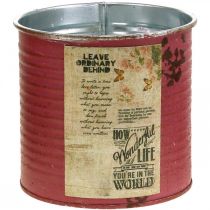 Artículo Jardinera vintage caja decorativa metal violeta decoración de verano Ø11cm H10.5cm