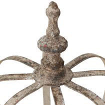 Artículo Farol Vintage Corona Metal con Cristal Gris Ø14cm H18.5cm