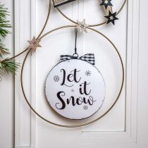 Artículo Percha decorativa árbol de Navidad bola metal vintage Ø15cm 3 piezas