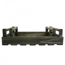 Artículo Bandeja vintage bandeja de madera rectangular marrón 48/46,5 cm juego de 2