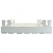 Artículo Bandeja vintage bandeja de madera rectangular blanca 48/46,5 cm juego de 2