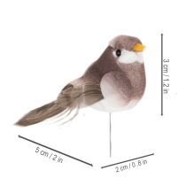 Artículo Pájaros decorativos, decoración artificial para el hogar, ocasión primaveral, con plumaje colorido, hechos de plástico, 5 cm, 18 piezas