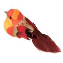 Artículo Pájaro artificial con alambre para manualidades, decoración colorida para cualquier época del año, 8 cm, 12 piezas