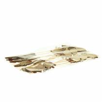 Artículo Decoración primaveral pájaros con palo de madera surtido H10,5cm 12 piezas