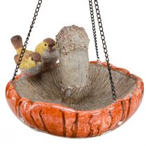 Artículo Decoración de pájaros otoño para seta colgante con 2 pájaros Ø20cm H15cm