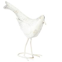 Artículo Decoración pájaro en metal Estilo vintage Blanco 29×24.5cm
