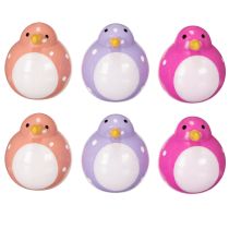 Artículo Figura decorativa de pájaro, diseño lindo y colorido para el salón, 6cm, 6 piezas