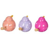 Artículo Figura decorativa de pájaro, diseño lindo y colorido para el salón, 6cm, 6 piezas