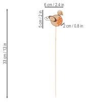 Artículo Estacas de madera para jardín de pájaros para una decoración creativa en primavera y verano, 33 cm, 16 piezas