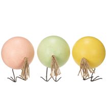 Artículo Figuras decorativas de pollitos como alegre punto de atracción para la primavera y la Pascua, 12 cm, 3 piezas