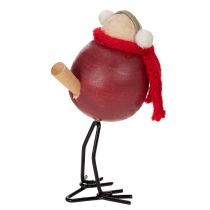 Artículo Figura decorativa de pájaro con bufanda, decoración de invierno, 11 cm, 4 piezas