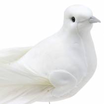 Paloma en alambre blanco 10cm 6uds