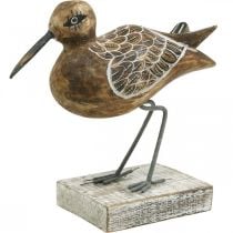 Escultura de pájaro de madera Decoración de baño Pájaro acuático H22cm