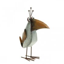 Pájaro de metal, cuervo decorativo, decoración de metal, decoración de jardín 24,5 cm