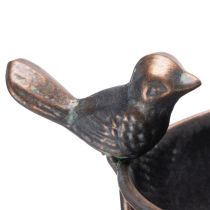 Artículo Baño decorativo para pájaros, macetero con enrejado, aspecto nostálgico, elegante detalle de jardín, 75 cm