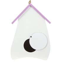Artículo Casita para pájaros con estampado floral primaveral, decoración para balcón o apartamento, 21 cm