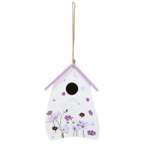 Artículo Casita para pájaros con estampado floral primaveral, decoración para balcón o apartamento, 21 cm