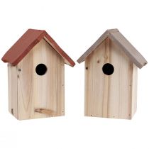 Artículo Caja nido casita para pájaros de madera natural marrón/beige 23cm 1ud