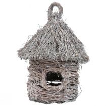 Artículo Casa para pájaros decorativa casa en el árbol decorativa de metal y madera Ø17cm H26cm