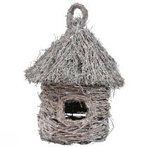 Casa para pájaros decorativa casa en el árbol decorativa de metal y madera Ø17cm H26cm