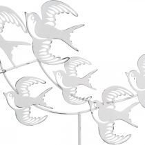 Golondrinas, decoraciones de mesa, decoraciones de pájaros para colocar Blanco, colores naturales Shabby Chic H33.5cm W32.5cm