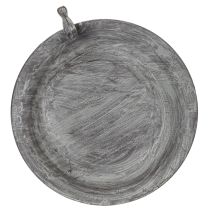 Artículo Baño para pájaros decorativo con delicado estampado de hojas en estilo vintage, 74 cm