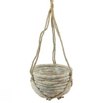 Cesta para colgar jacinto de agua blanco 25/31cm juego de 2