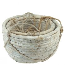 Artículo Cesta para colgar jacinto de agua blanco 25/31cm juego de 2