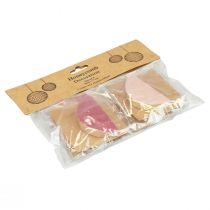 Artículo Bolas de nido de abeja con purpurina rosa burdeos Ø7cm 4 uds