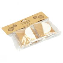 Artículo Bolas de nido de abeja bolas de nido de abeja Navidad brillo blanco Ø7cm 4ud