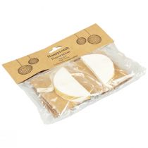 Artículo Bolas de nido de abeja bolas de nido de abeja Navidad brillo blanco Ø8cm 4ud