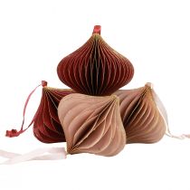 Artículo Bolas de nido de abeja bolas de nido de abeja cebolla rosa vino tinto Ø8cm 4uds